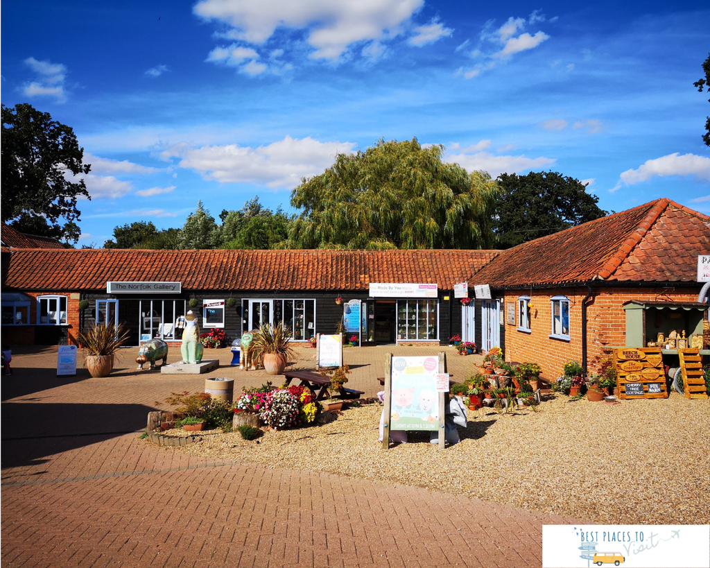 Courtyard shops at Wroxham Barns in Norfolk